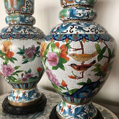 景泰藍工藝品純手工銅花瓶 cloisonne enamel art vase